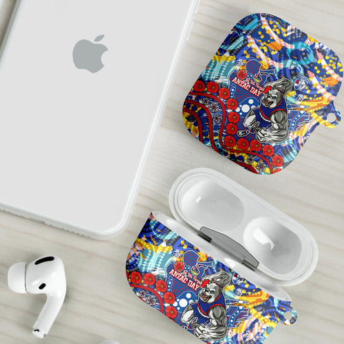 Western Bulldogs ANZAC Day AirPods Case Aboriginal Dot Art Indigenous Australian Cultural