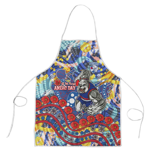 Western Bulldogs ANZAC Day Apron Aboriginal Dot Art Indigenous Australian Cultural