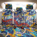 Western Bulldogs ANZAC Day Back Car Seat Cover Aboriginal Dot Art Indigenous Australian Cultural