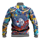 Western Bulldogs ANZAC Day Baseball Jacket Aboriginal Dot Art Indigenous Australian Cultural