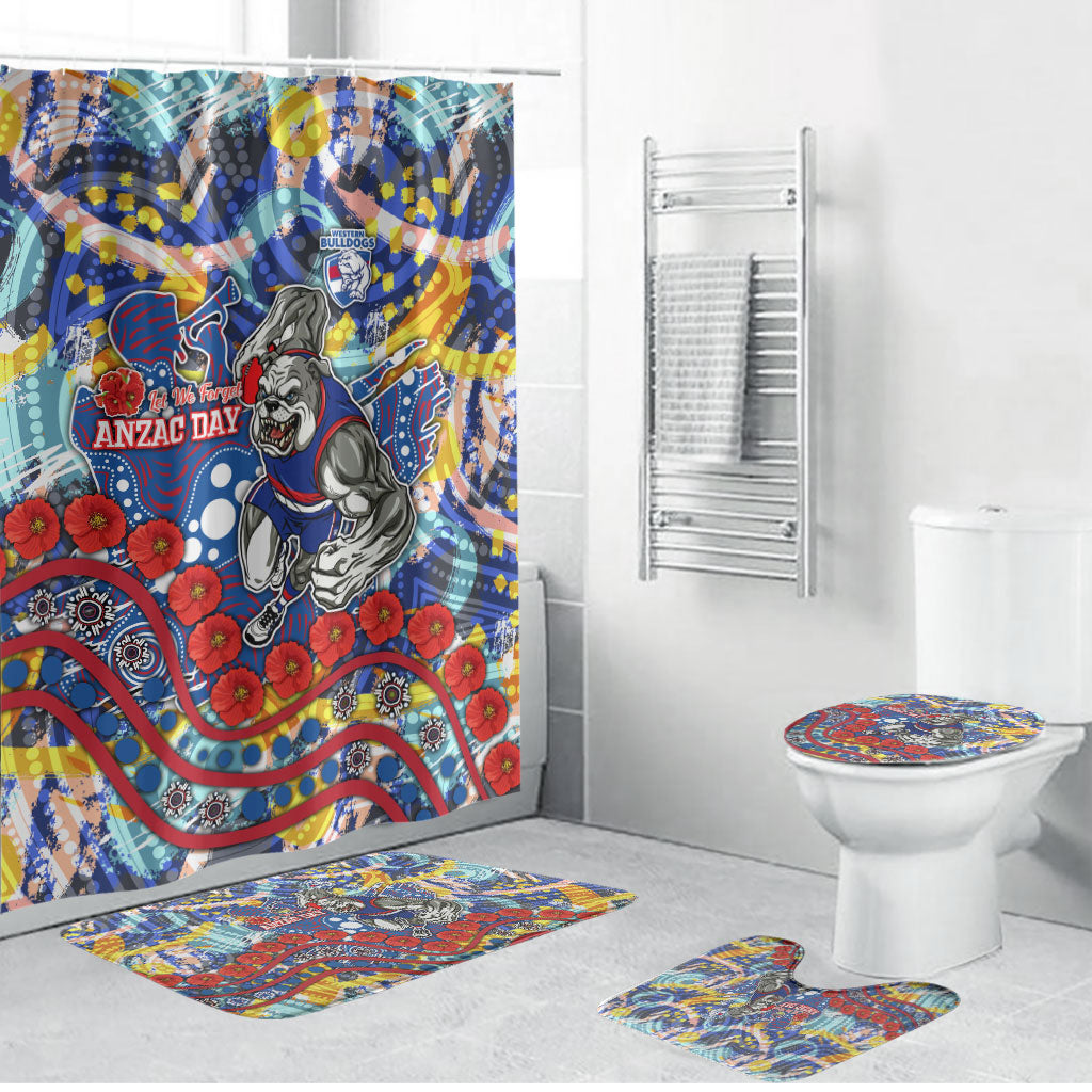 Western Bulldogs ANZAC Day Bathroom Set Aboriginal Dot Art Indigenous Australian Cultural