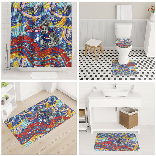 Western Bulldogs ANZAC Day Bathroom Set Aboriginal Dot Art Indigenous Australian Cultural