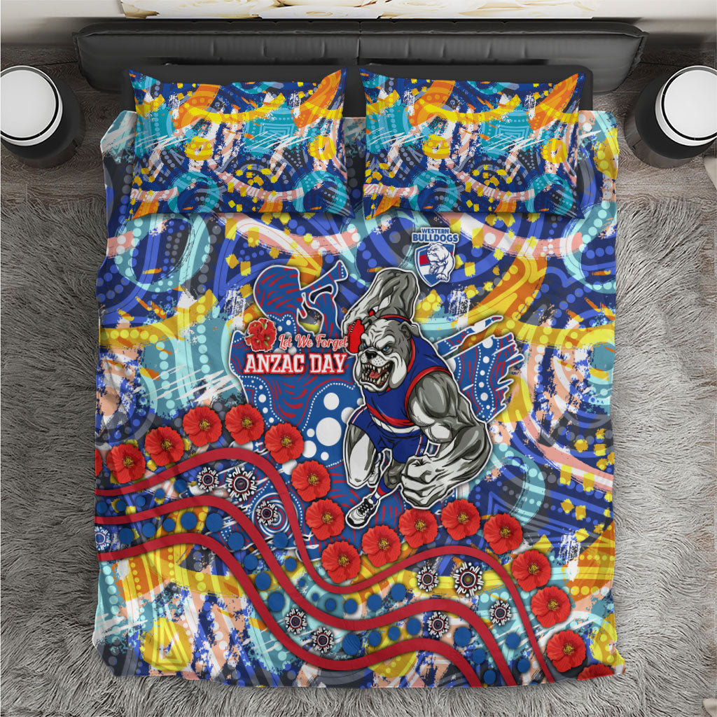 Western Bulldogs ANZAC Day Bedding Set Aboriginal Dot Art Indigenous Australian Cultural