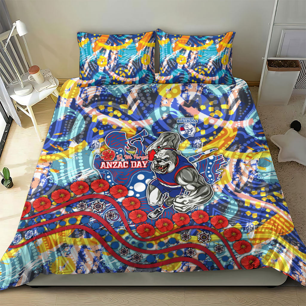Western Bulldogs ANZAC Day Bedding Set Aboriginal Dot Art Indigenous Australian Cultural