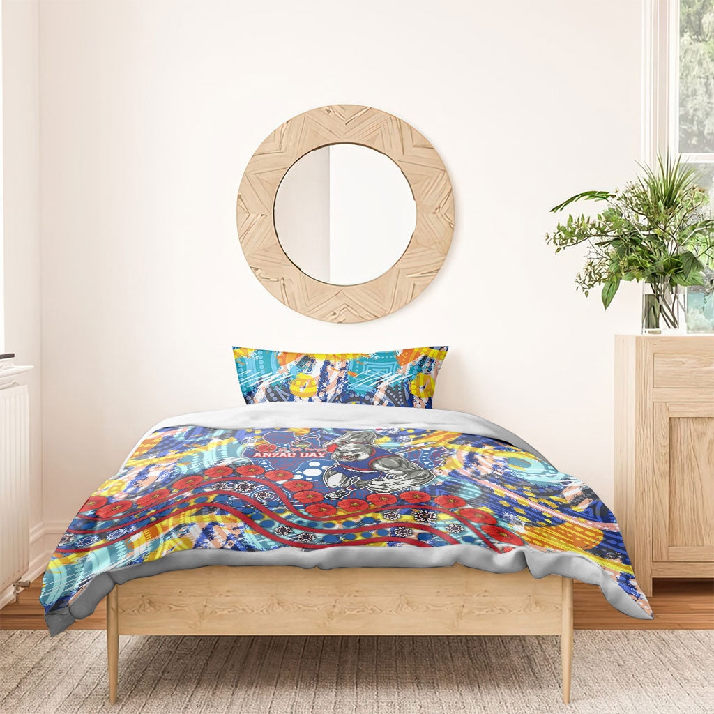 Western Bulldogs ANZAC Day Bedding Set Aboriginal Dot Art Indigenous Australian Cultural