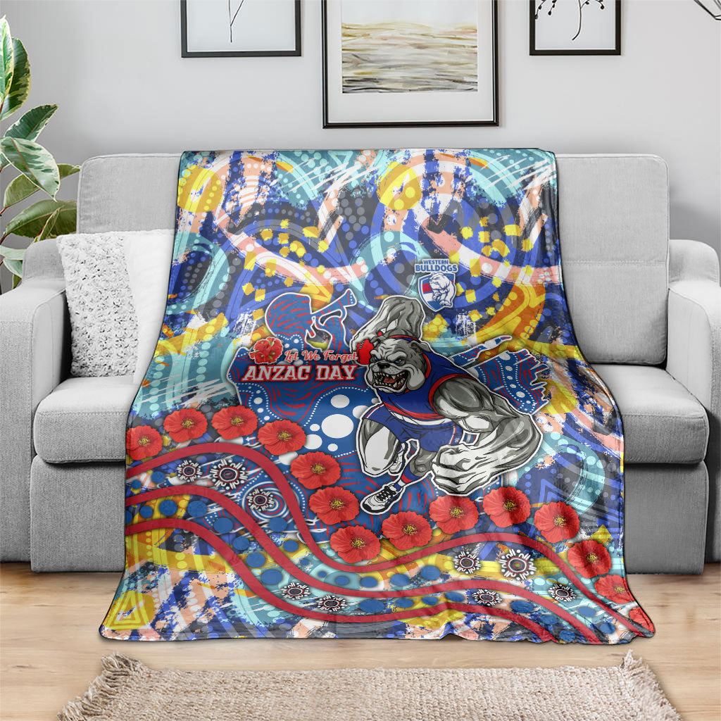 Western Bulldogs ANZAC Day Blanket Aboriginal Dot Art Indigenous Australian Cultural