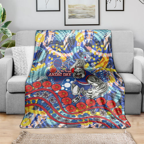 Western Bulldogs ANZAC Day Blanket Aboriginal Dot Art Indigenous Australian Cultural