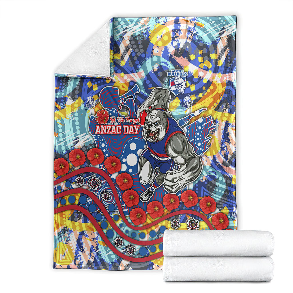 Western Bulldogs ANZAC Day Blanket Aboriginal Dot Art Indigenous Australian Cultural