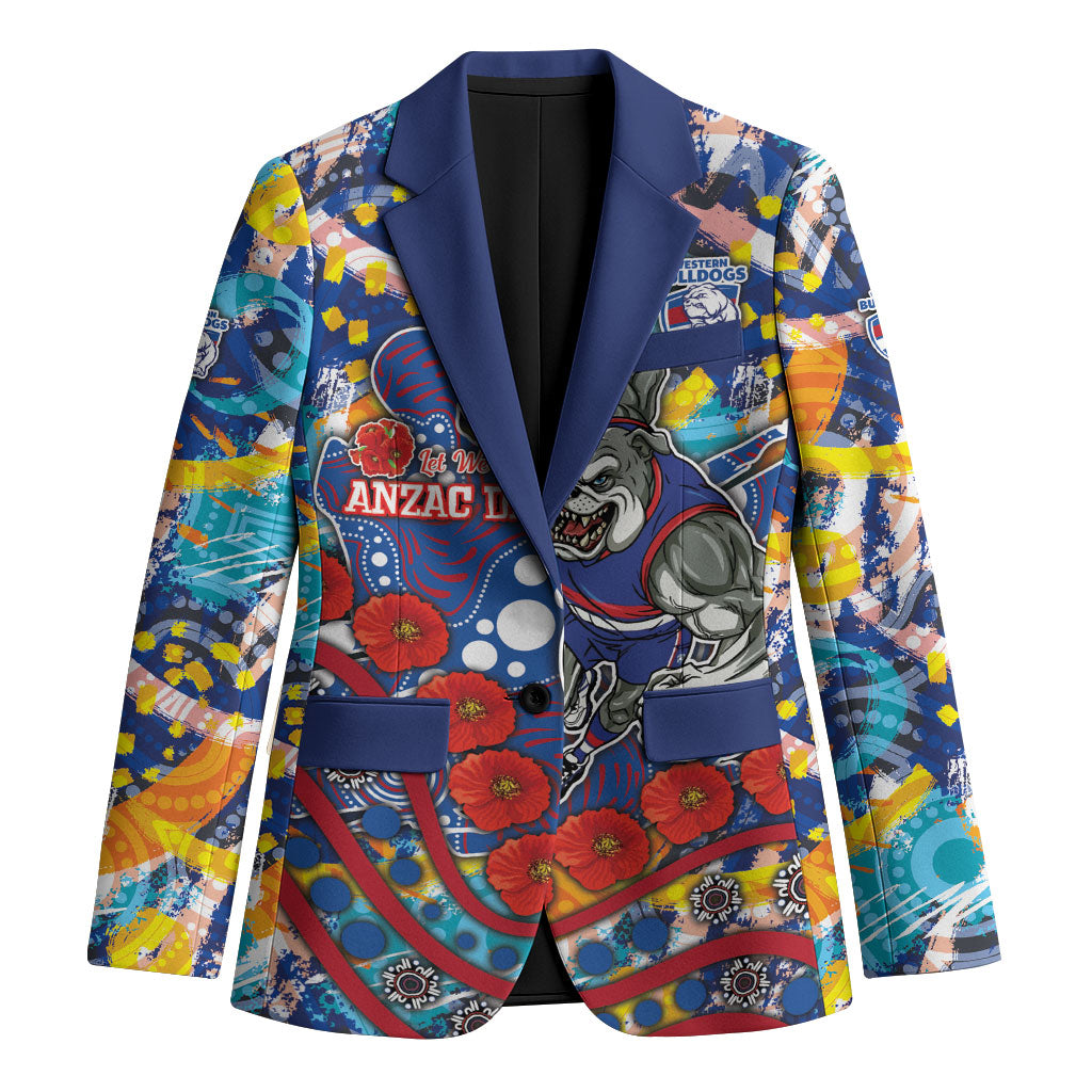 Western Bulldogs ANZAC Day Blazer Aboriginal Dot Art Indigenous Australian Cultural