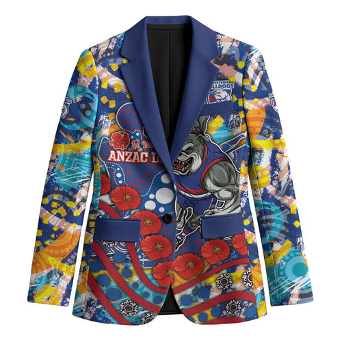 Western Bulldogs ANZAC Day Blazer Aboriginal Dot Art Indigenous Australian Cultural