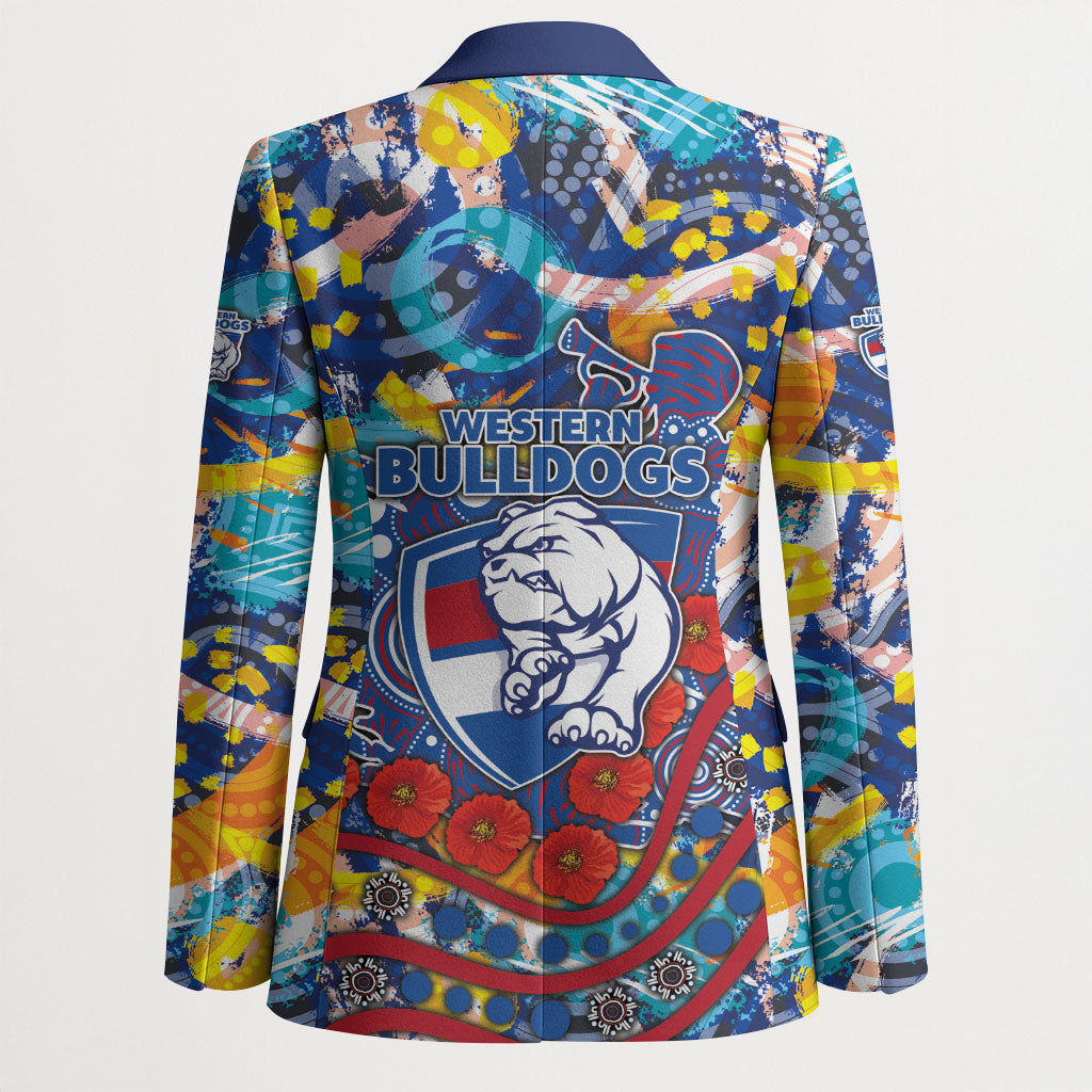 Western Bulldogs ANZAC Day Blazer Aboriginal Dot Art Indigenous Australian Cultural