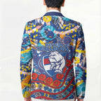 Western Bulldogs ANZAC Day Blazer Aboriginal Dot Art Indigenous Australian Cultural