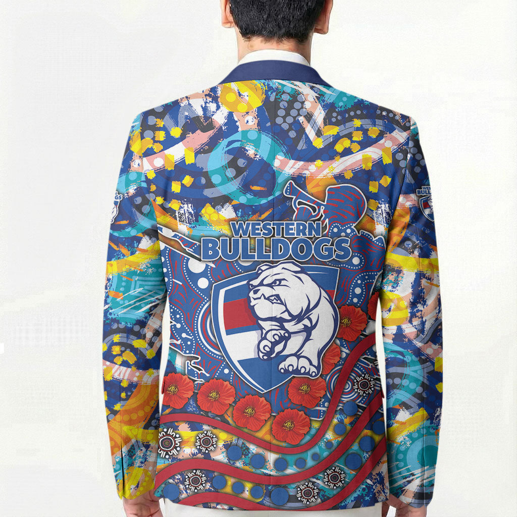 Western Bulldogs ANZAC Day Blazer Aboriginal Dot Art Indigenous Australian Cultural