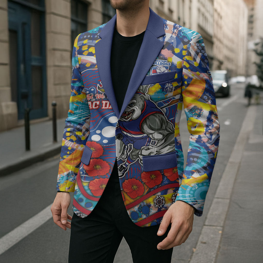 Western Bulldogs ANZAC Day Blazer Aboriginal Dot Art Indigenous Australian Cultural