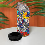 Western Bulldogs ANZAC Day 4 in 1 Can Cooler Tumbler Aboriginal Dot Art Indigenous Australian Cultural
