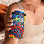 Western Bulldogs ANZAC Day 4 in 1 Can Cooler Tumbler Aboriginal Dot Art Indigenous Australian Cultural