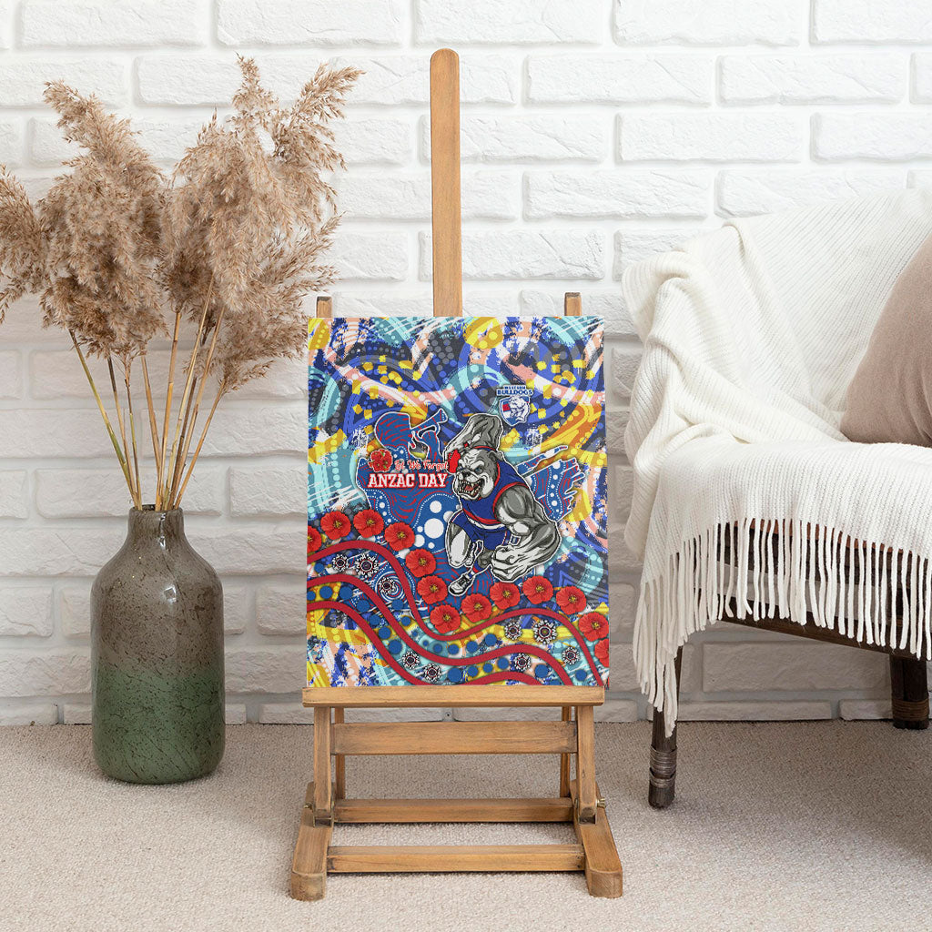 Western Bulldogs ANZAC Day Canvas Wall Art Aboriginal Dot Art Indigenous Australian Cultural