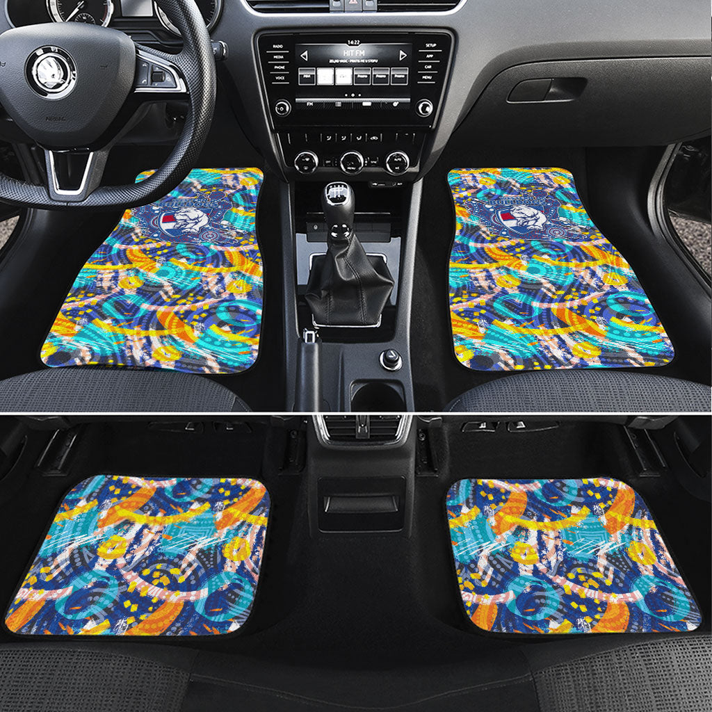 Western Bulldogs ANZAC Day Car Mats Aboriginal Dot Art Indigenous Australian Cultural