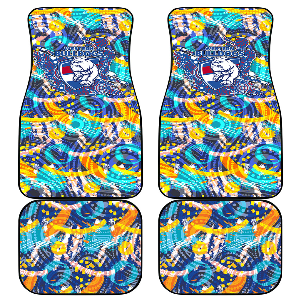 Western Bulldogs ANZAC Day Car Mats Aboriginal Dot Art Indigenous Australian Cultural