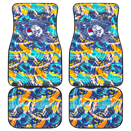 Western Bulldogs ANZAC Day Car Mats Aboriginal Dot Art Indigenous Australian Cultural