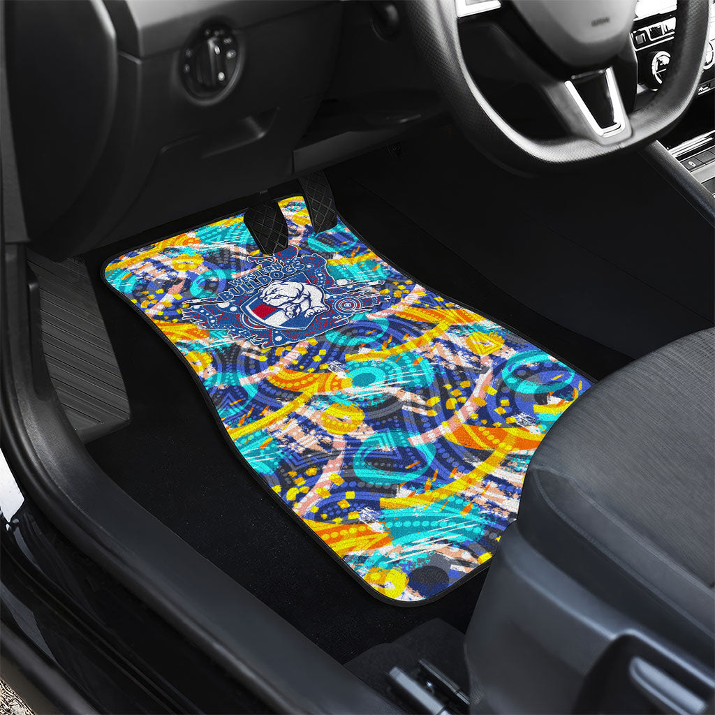 Western Bulldogs ANZAC Day Car Mats Aboriginal Dot Art Indigenous Australian Cultural