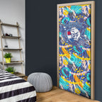 Western Bulldogs ANZAC Day Door Cover Aboriginal Dot Art Indigenous Australian Cultural