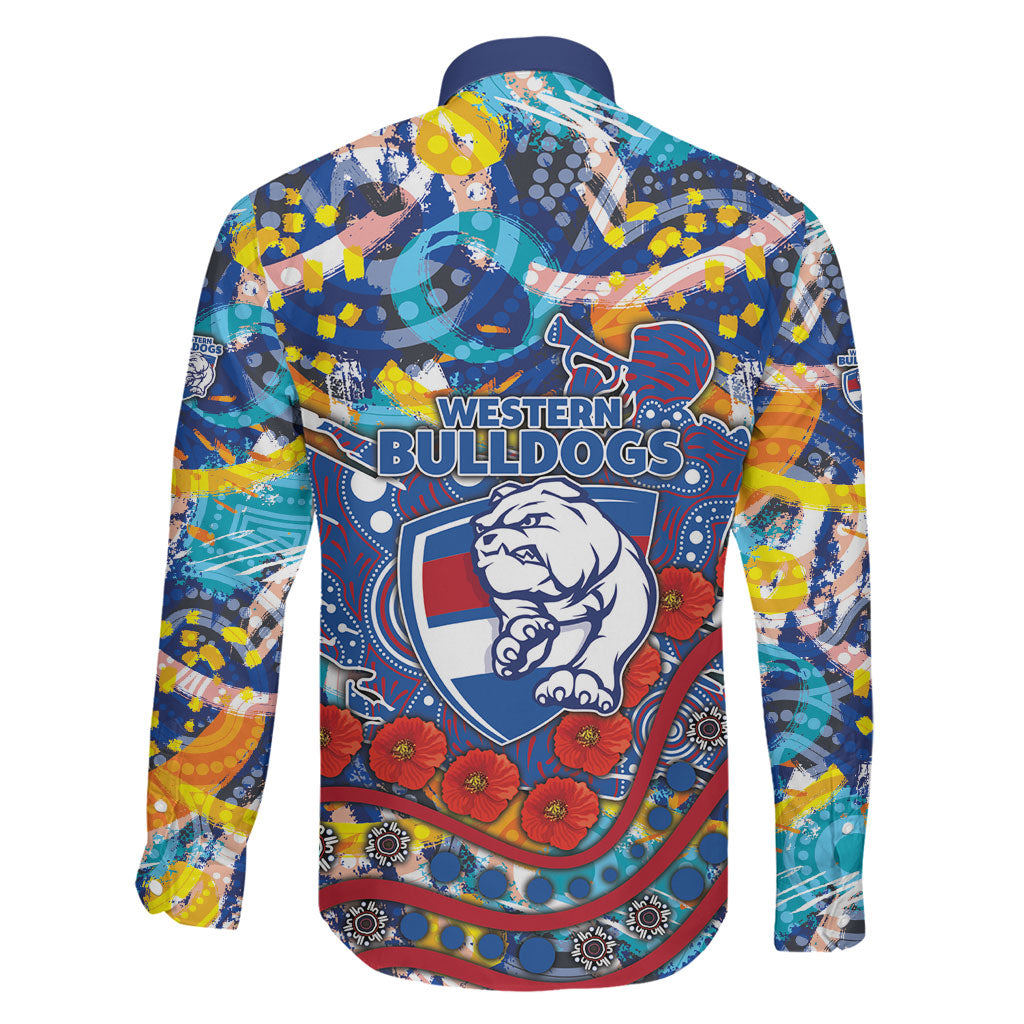 Western Bulldogs ANZAC Day Family Matching Mermaid Dress and Hawaiian Shirt Aboriginal Dot Art Indigenous Australian Cultural