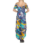 Western Bulldogs ANZAC Day Family Matching Summer Maxi Dress and Hawaiian Shirt Aboriginal Dot Art Indigenous Australian Cultural