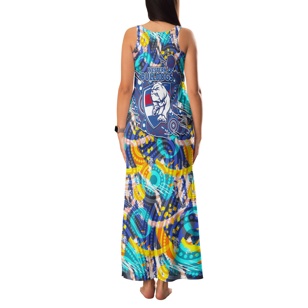 Western Bulldogs ANZAC Day Family Matching Tank Maxi Dress and Hawaiian Shirt Aboriginal Dot Art Indigenous Australian Cultural
