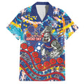 Western Bulldogs ANZAC Day Hawaiian Shirt Aboriginal Dot Art Indigenous Australian Cultural