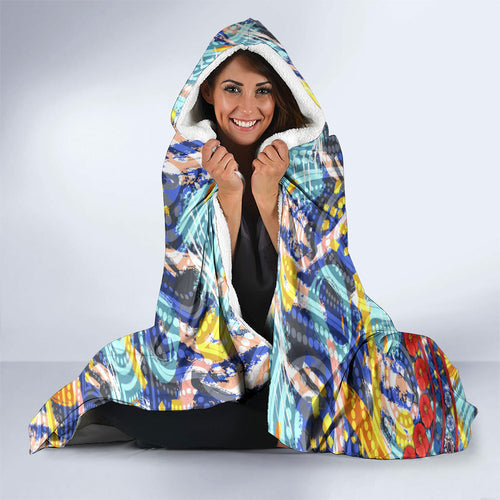 Western Bulldogs ANZAC Day Hooded Blanket Aboriginal Dot Art Indigenous Australian Cultural