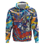 Western Bulldogs ANZAC Day Hoodie Aboriginal Dot Art Indigenous Australian Cultural