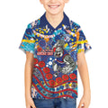 Western Bulldogs ANZAC Day Kid Hawaiian Shirt Aboriginal Dot Art Indigenous Australian Cultural