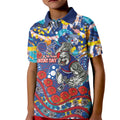 Western Bulldogs ANZAC Day Kid Polo Shirt Aboriginal Dot Art Indigenous Australian Cultural
