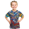 Western Bulldogs ANZAC Day Kid T Shirt Aboriginal Dot Art Indigenous Australian Cultural