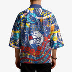Western Bulldogs ANZAC Day Kimono Aboriginal Dot Art Indigenous Australian Cultural