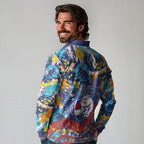 Western Bulldogs ANZAC Day Long Sleeve Polo Shirt Aboriginal Dot Art Indigenous Australian Cultural