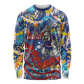 Western Bulldogs ANZAC Day Long Sleeve Shirt Aboriginal Dot Art Indigenous Australian Cultural