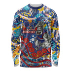 Western Bulldogs ANZAC Day Long Sleeve Shirt Aboriginal Dot Art Indigenous Australian Cultural
