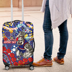 Western Bulldogs ANZAC Day Luggage Cover Aboriginal Dot Art Indigenous Australian Cultural
