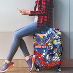 Western Bulldogs ANZAC Day Luggage Cover Aboriginal Dot Art Indigenous Australian Cultural