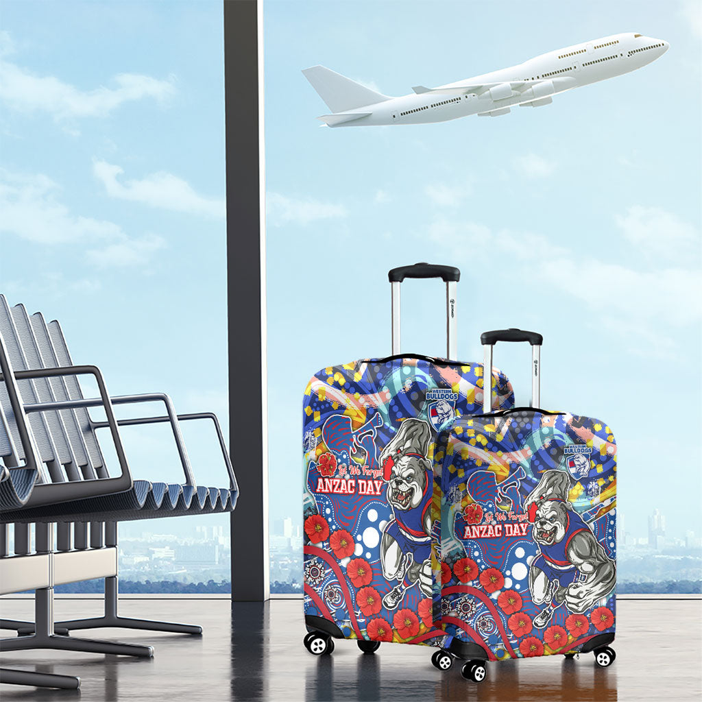 Western Bulldogs ANZAC Day Luggage Cover Aboriginal Dot Art Indigenous Australian Cultural