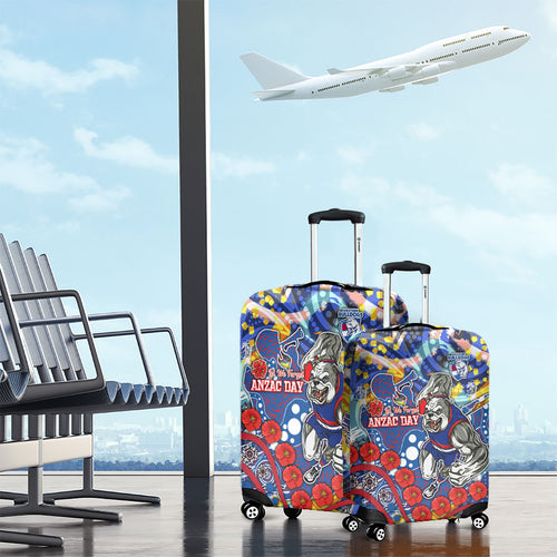 Western Bulldogs ANZAC Day Luggage Cover Aboriginal Dot Art Indigenous Australian Cultural