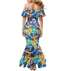 Western Bulldogs ANZAC Day Mermaid Dress Aboriginal Dot Art Indigenous Australian Cultural