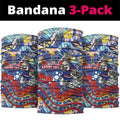 Western Bulldogs ANZAC Day Neck Gaiter Aboriginal Dot Art Indigenous Australian Cultural