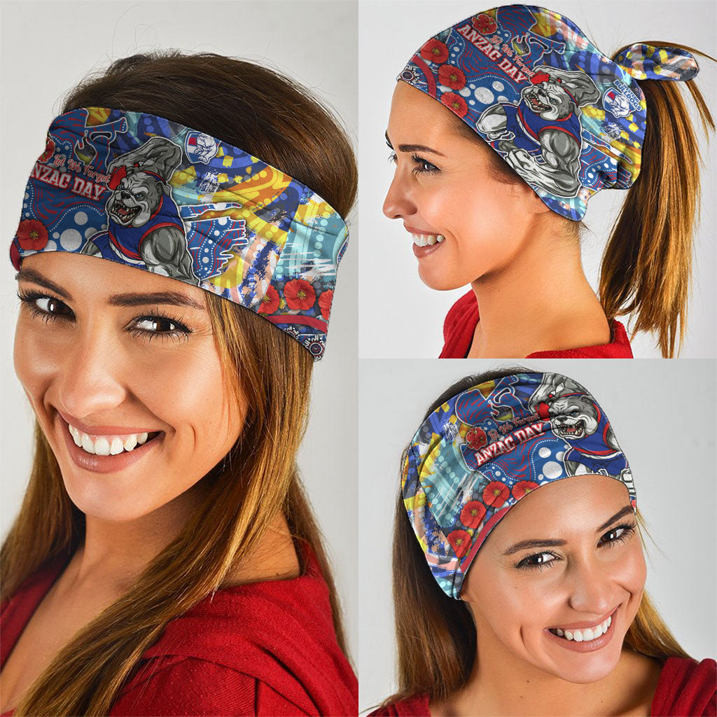 Western Bulldogs ANZAC Day Neck Gaiter Aboriginal Dot Art Indigenous Australian Cultural