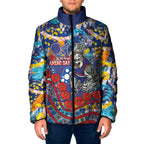 Western Bulldogs ANZAC Day Padded Jacket Aboriginal Dot Art Indigenous Australian Cultural