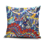 Western Bulldogs ANZAC Day Pillow Cover Aboriginal Dot Art Indigenous Australian Cultural