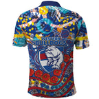 Western Bulldogs ANZAC Day Polo Shirt Aboriginal Dot Art Indigenous Australian Cultural