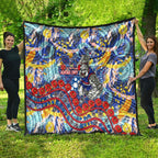 Western Bulldogs ANZAC Day Quilt Aboriginal Dot Art Indigenous Australian Cultural